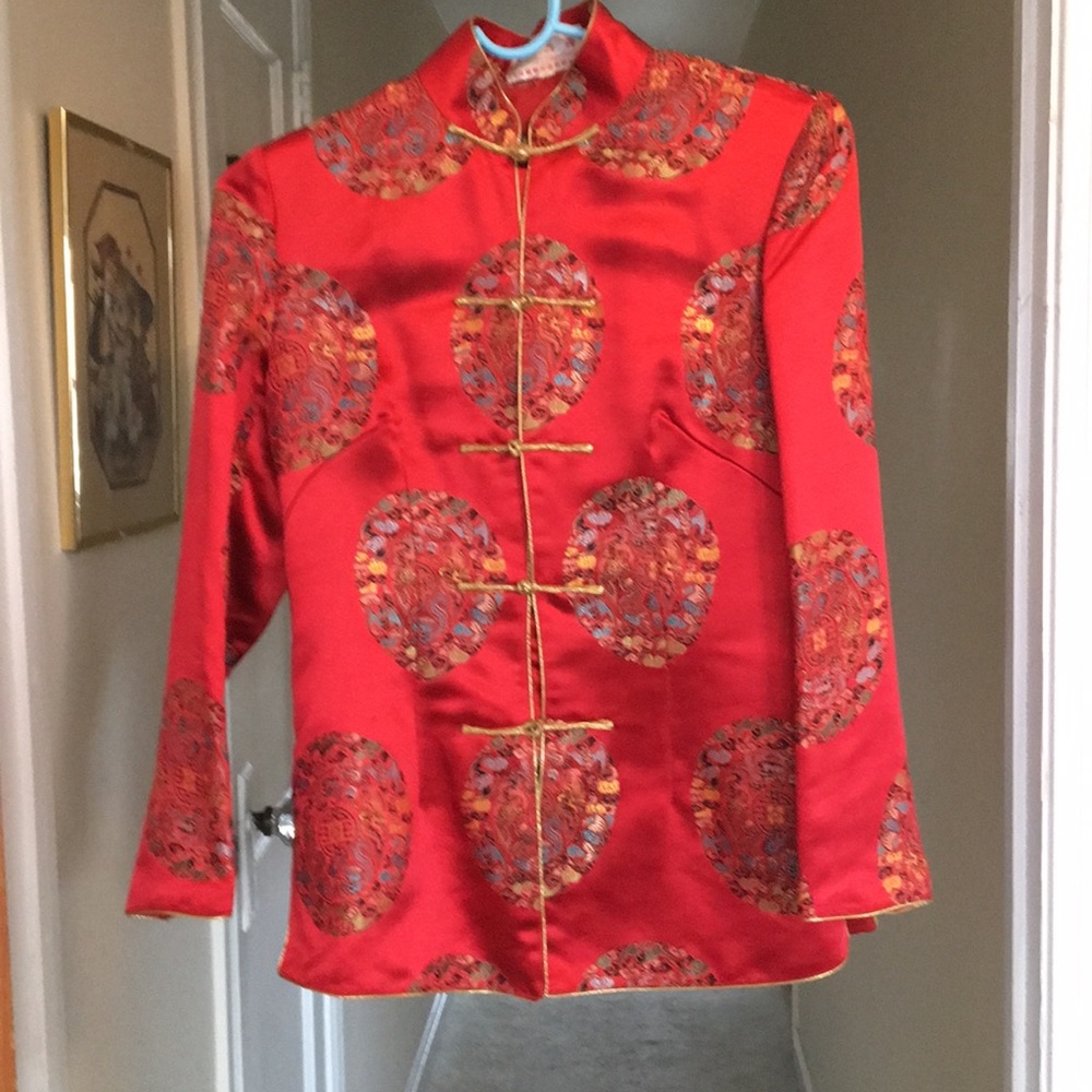 Chinese style silk coat